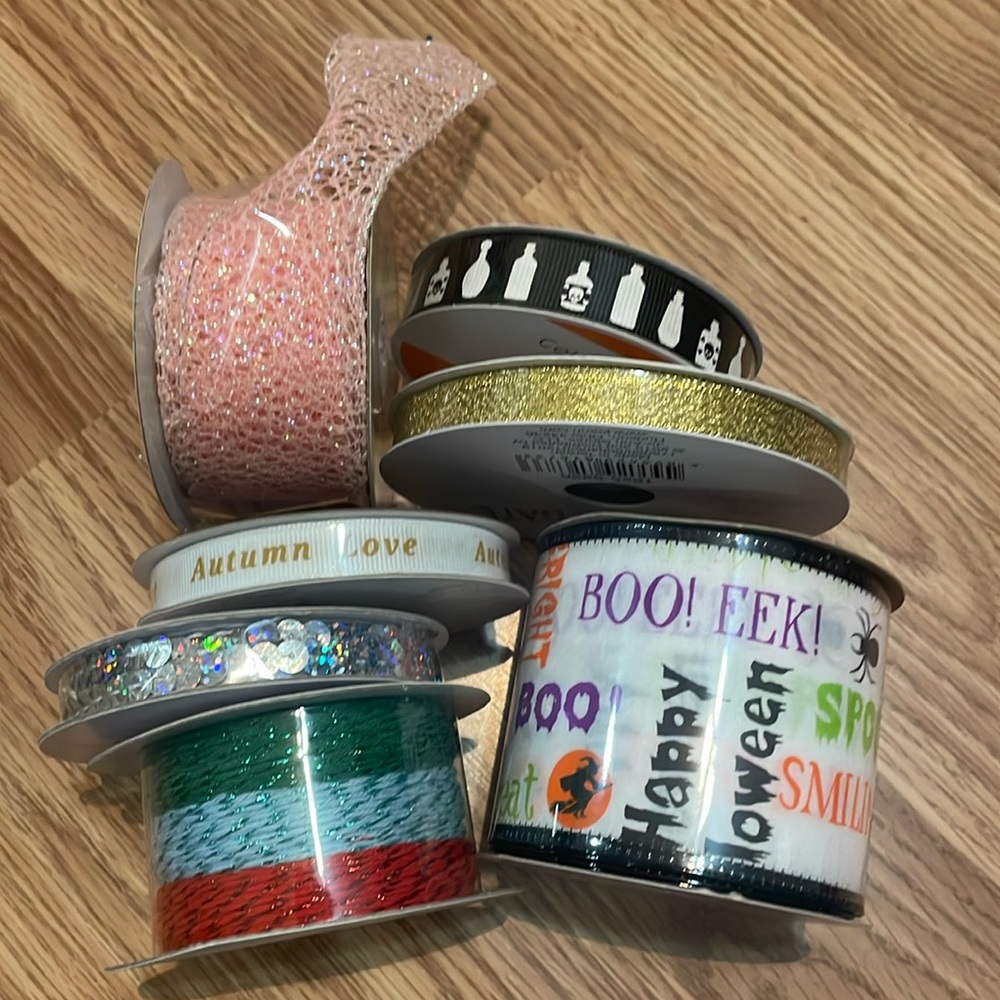 Ribbon Assortment  ~ 7 rolls